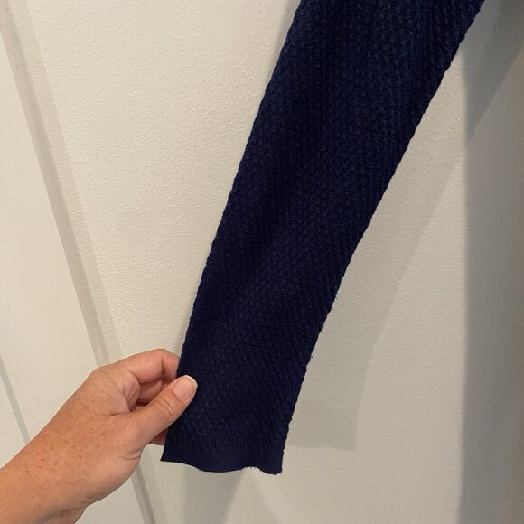 J. Jill Waffle Knit Tunic Sweater XS Blue Thermal Staple Top Coastal Light Layer - Picture 5 of 11